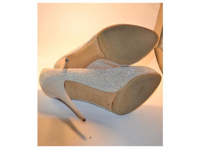 Giuseppe Zanotti Pumps aus Leder mit Kristallen Beige - Ansicht 5