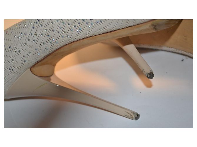 Giuseppe Zanotti Pumps aus Leder mit Kristallen Beige - Ansicht 7