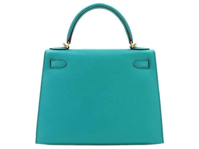 Hermès Borsa Hermes Kelly 28 in Blue Paon - vista 2