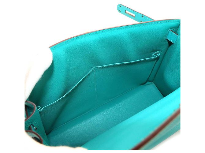 Hermès Borsa Hermes Kelly 28 in Blue Paon - vista 8
