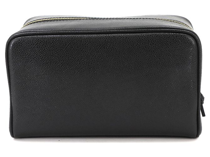 Pouch Chanel in pelle caviar nera - vista 3