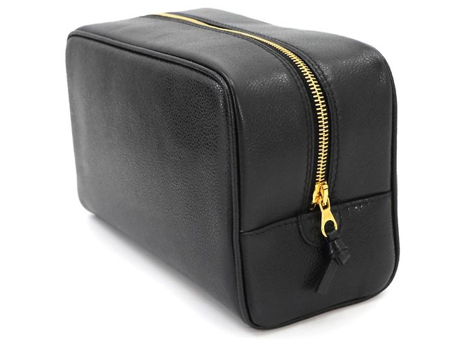 Pouch Chanel in pelle caviar nera - vista 4