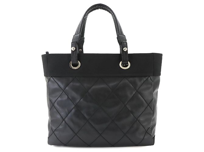 Borsa Tote Chanel Paris Biarritz MM Nero - vista 2
