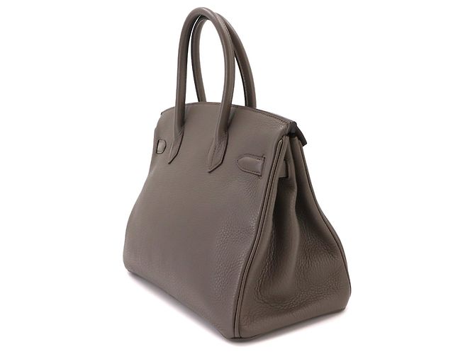 Hermès Borsa Hermes Birkin 30 in Etain Grigio - vista 3