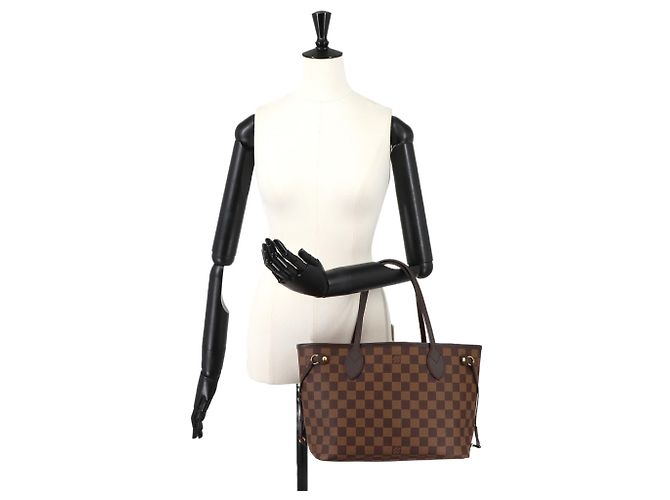 Borsa Tote Louis Vuitton Neverfull PM Damier Marrone Damier ebene - vista 10