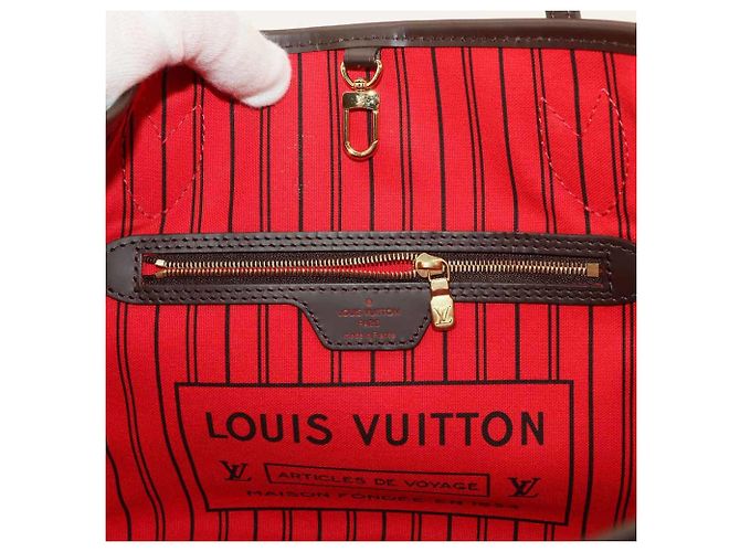 Borsa Tote Louis Vuitton Neverfull PM Damier Marrone Damier ebene - vista 8