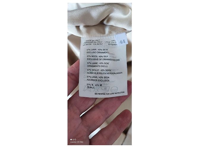 Cappotto Prada Beige con Cristalli - vista 10