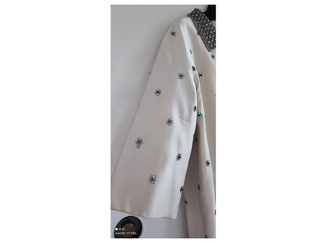 Cappotto Prada Beige con Cristalli - vista 12