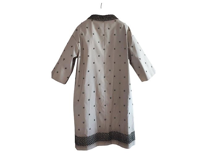 Cappotto Prada Beige con Cristalli - vista 2