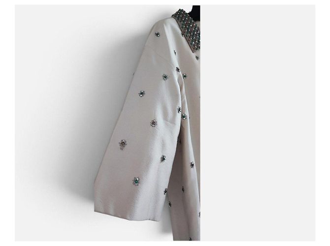 Cappotto Prada Beige con Cristalli - vista 4