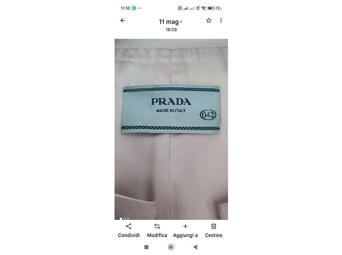 Cappotto Prada Beige con Cristalli - vista 9