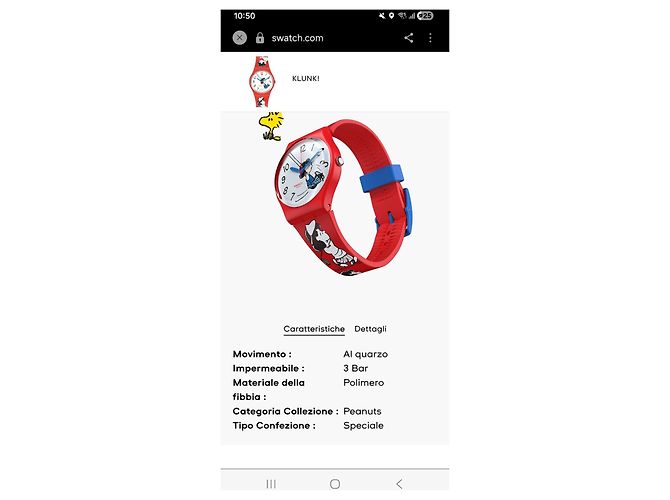 Autre Marque Reloj Swatch Peanuts Klunk! Roja Multicolor - vista 9