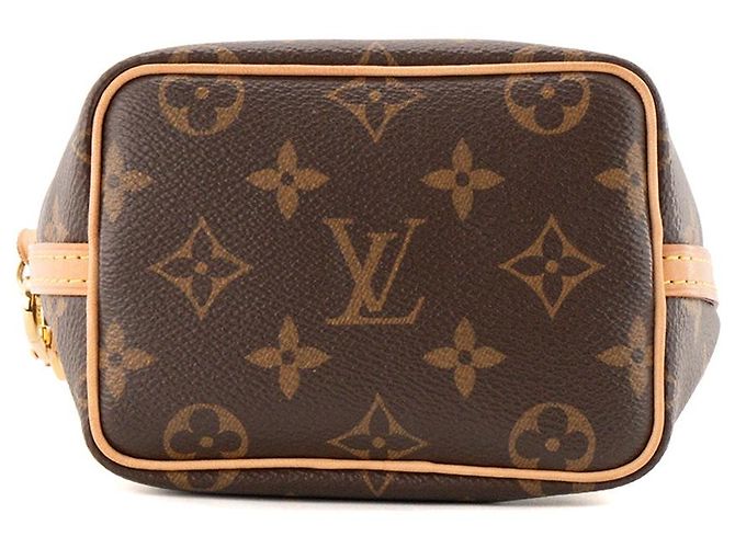 Noe LOUIS VUITTON - Borsa a tracolla Noé Nano Louis Vuitton in tela monogram coated Marrone - vista 4