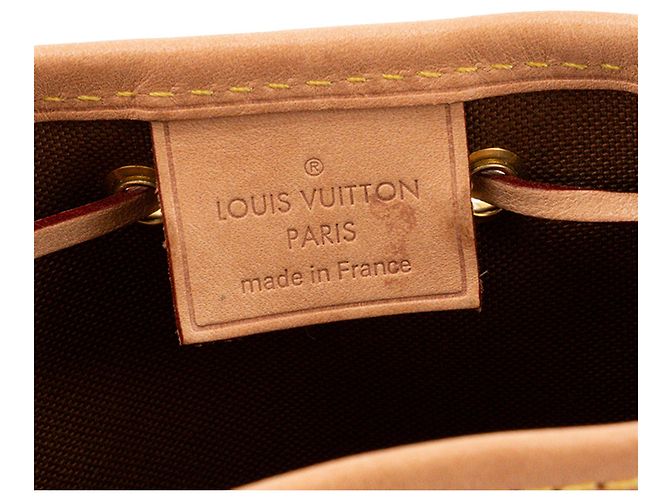 Noe LOUIS VUITTON - Borsa a tracolla Noé Nano Louis Vuitton in tela monogram coated Marrone - vista 6