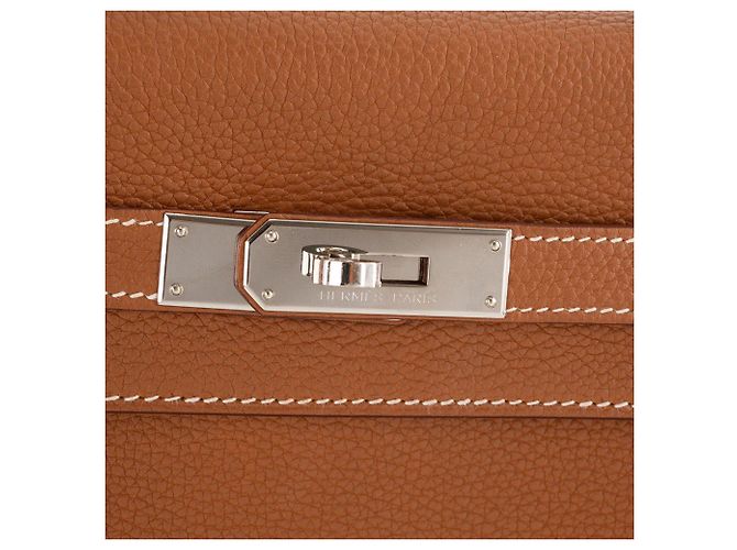 HERMÈS - Borsa a mano Hermès Kelly 32 in pelle Togo gold HSS - vista 5