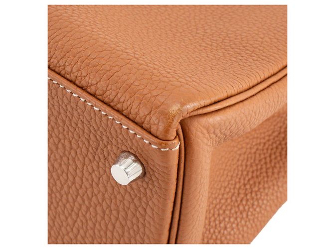 HERMÈS - Borsa a mano Hermès Kelly 32 in pelle Togo gold HSS - vista 6