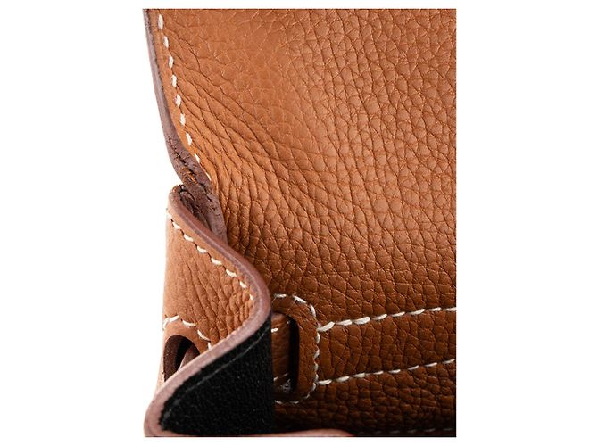 HERMÈS - Borsa a mano Hermès Kelly 32 in pelle Togo gold HSS - vista 8