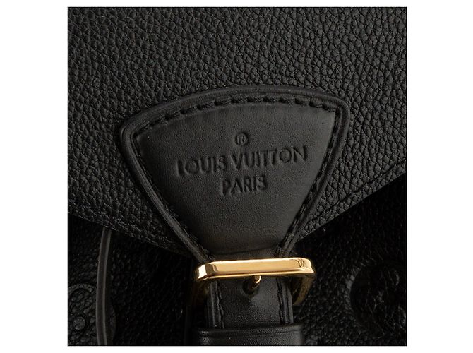 LOUIS VUITTON - Louis Vuitton Montsouris Rucksack aus schwarzem Empreinte-Leder - Ansicht 5