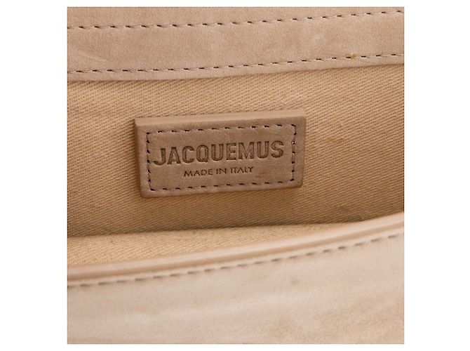 JACQUEMUS - Borsa a tracolla Bambino Jacquemus in camoscio grigio - vista 6