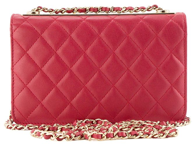 CHANEL - Borsa a tracolla Wallet On Chain Trendy CC Chanel in pelle liscia rosa - vista 3