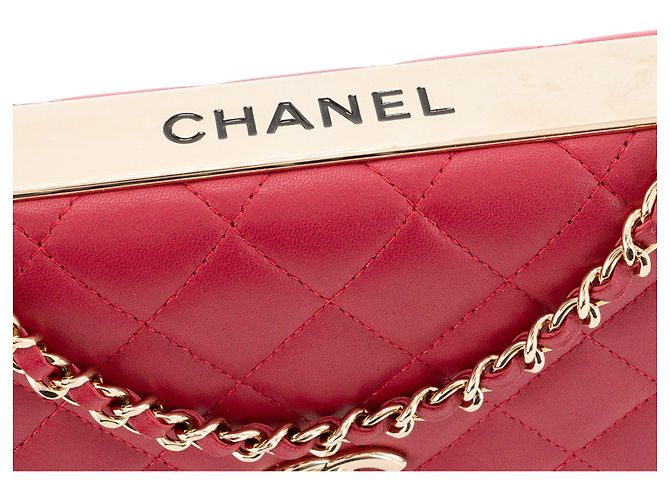 CHANEL - Borsa a tracolla Wallet On Chain Trendy CC Chanel in pelle liscia rosa - vista 5