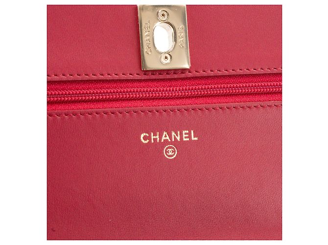 CHANEL - Borsa a tracolla Wallet On Chain Trendy CC Chanel in pelle liscia rosa - vista 7
