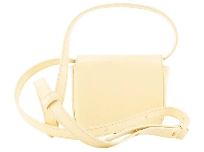 Céline CELINE - Mini borsa a tracolla Claude Triomphe in pelle liscia gialla Giallo - vista 3