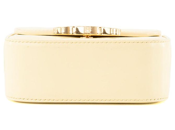 Céline CELINE - Mini borsa a tracolla Claude Triomphe in pelle liscia gialla Giallo - vista 4