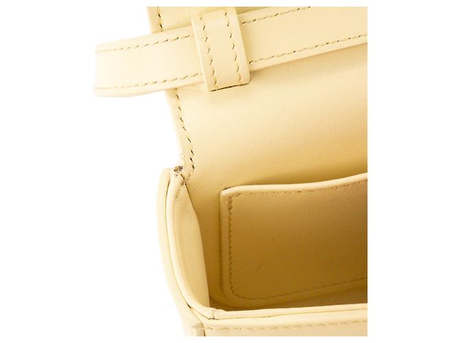Céline CELINE - Mini borsa a tracolla Claude Triomphe in pelle liscia gialla Giallo - vista 7