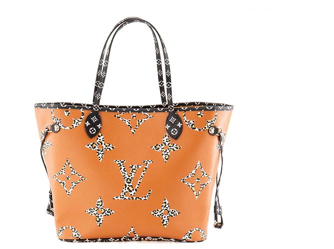 LOUIS VUITTON - Borsa tote Neverfull MM Giant Jungle Léopard Louis Vuitton in toile enduite monogrammée edizione limitata - vista 4
