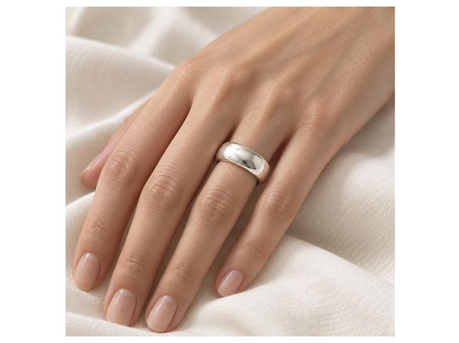 Tiffany & Co. Square Smooth Band Ring Silber 925 Sterlingsilber Gr. 55 Luxus - Ansicht 3