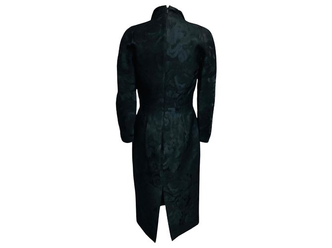 Abito midi in jacquard a maniche lunghe Gucci nero - vista 3