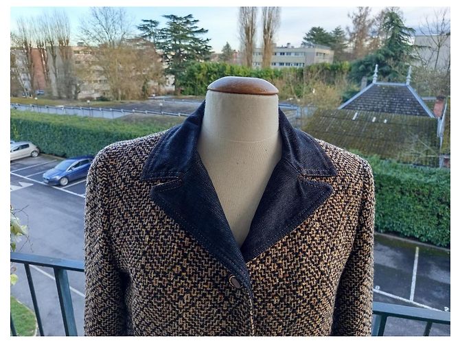 Abrigo Dolce & Gabbana Tweed y Denim Multicolor - vista 3