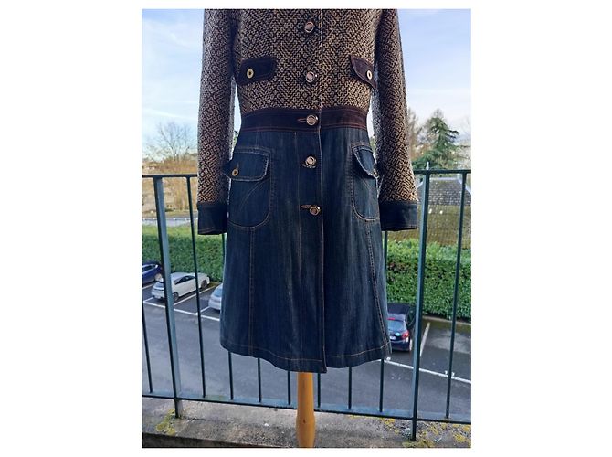 Abrigo Dolce & Gabbana Tweed y Denim Multicolor - vista 5