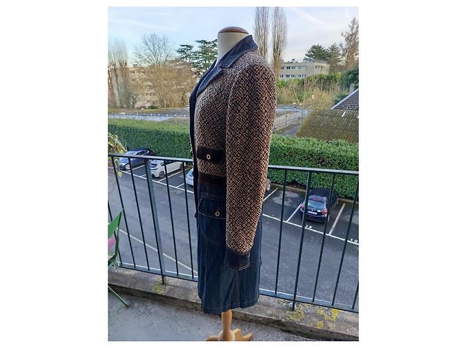 Abrigo Dolce & Gabbana Tweed y Denim Multicolor - vista 7