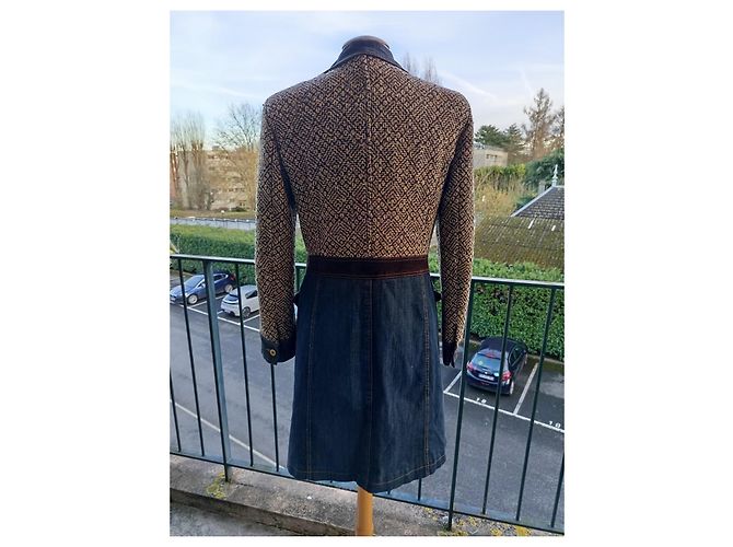 Abrigo Dolce & Gabbana Tweed y Denim Multicolor - vista 8