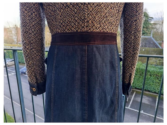 Abrigo Dolce & Gabbana Tweed y Denim Multicolor - vista 9