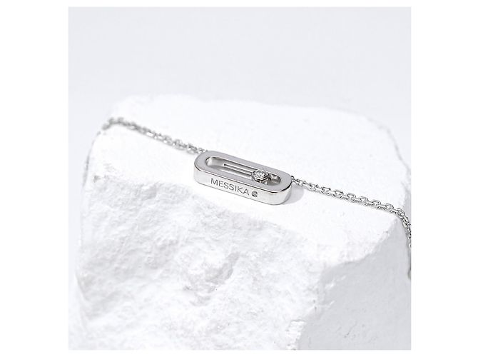 Messika Move Uno Kette Weißgold 750/18K Diamant Collier 2023 Full Set Luxus Silber - Ansicht 3
