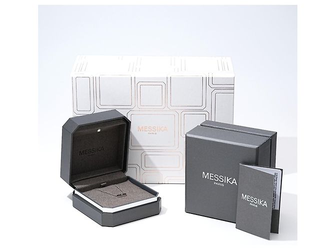 Messika Move Uno Kette Weißgold 750/18K Diamant Collier 2023 Full Set Luxus Silber - Ansicht 5