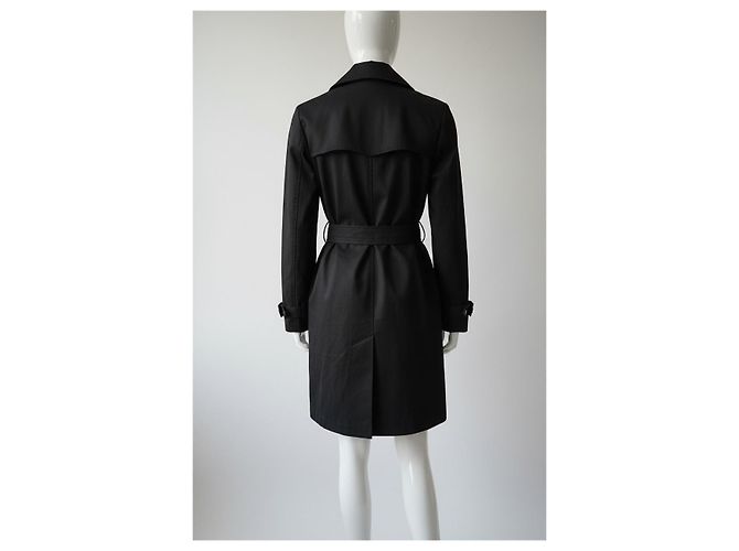 Autre Marque J. Lindeberg schwarzer Trenchcoat mit Gürtel - Ansicht 2