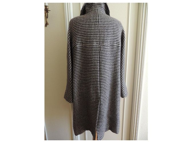 Chanel Abrigo de Tweed Mohair y Cordero de Mongolia Métiers d'Art Paris Dallas Negro Blanco - vista 15
