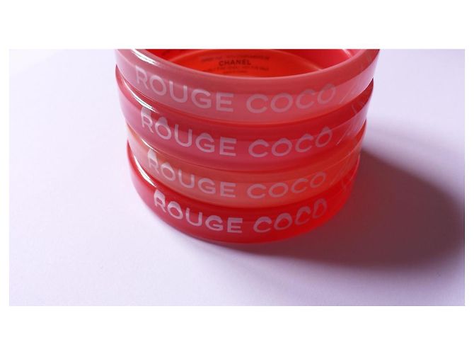 Set de brazaletes rígidos Chanel ROUGE COCO Rosa Roja Naranja - vista 4