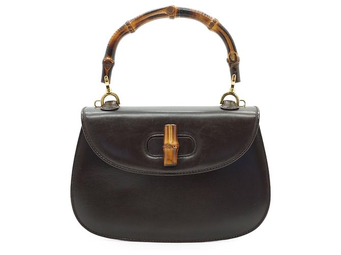 Gucci Borsa 2 Way Small Top Handle Bamboo 1947 Reedition in pelle marrone - vista 2