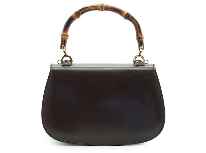 Gucci Borsa 2 Way Small Top Handle Bamboo 1947 Reedition in pelle marrone - vista 3
