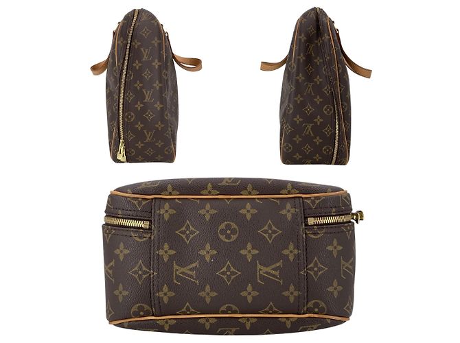 Louis Vuitton Vintage Brown Monogram Canvas Excursion Reisetasche Handtasche Braun - Ansicht 4