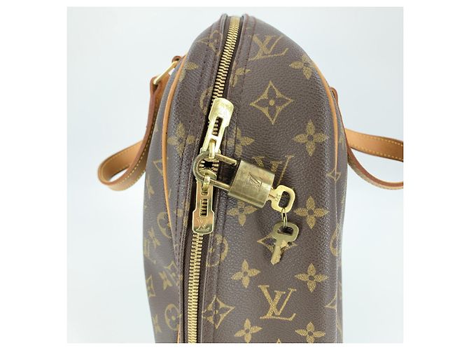 Louis Vuitton Vintage Brown Monogram Canvas Excursion Reisetasche Handtasche Braun - Ansicht 7