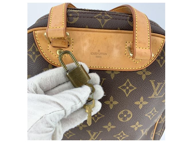 Louis Vuitton Vintage Brown Monogram Canvas Excursion Reisetasche Handtasche Braun - Ansicht 8