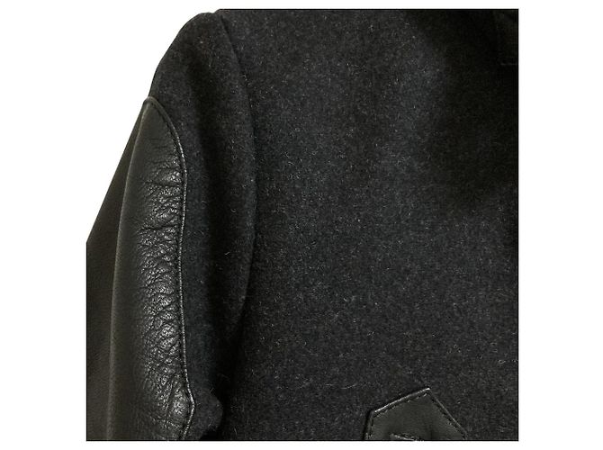 Autre Marque Cappotto Melton in pelle Diesel Nero - vista 2