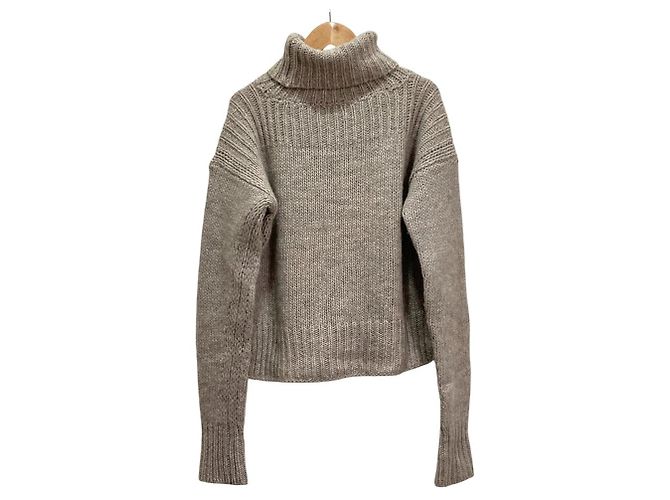 Autre Marque Roberto Collina Rollkragenpullover aus Alpaka-Wollmischung Braun - Ansicht 2