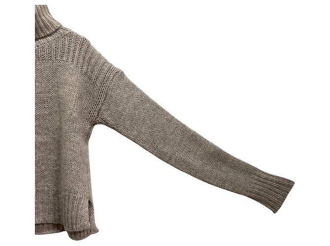Autre Marque Roberto Collina Rollkragenpullover aus Alpaka-Wollmischung Braun - Ansicht 3